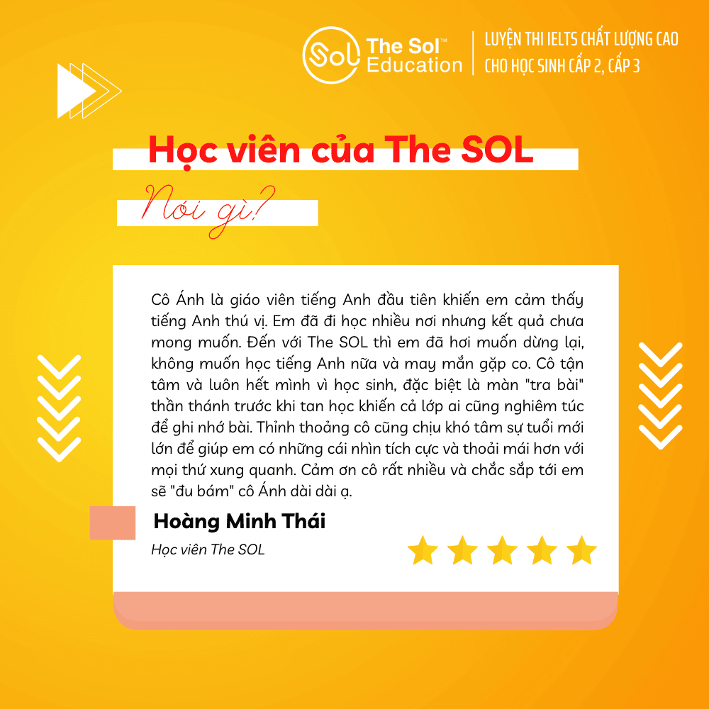 The SOL Education Luyện thi IELTS sĩ số nhỏ, CHẤT LƯỢNG CAO