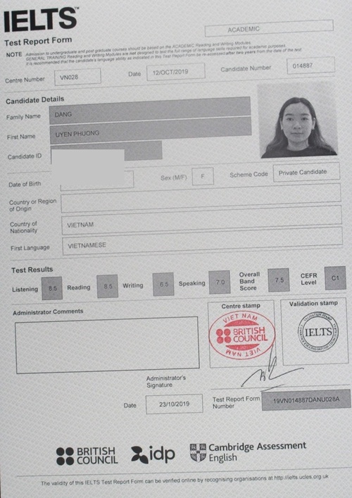 Đặng Uyển Phương - 7.5 IELTS
